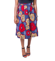 Toyosi Ankara Pleated Skirt - Afrocentric Fashion Store-Ebbyz